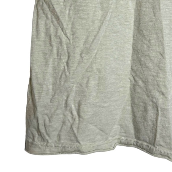 Chaser Sleeveless Tank Top Keyhole Back Vent Raw Hem Gauze Vanilla Ivory Medium - Picture 10 of 16